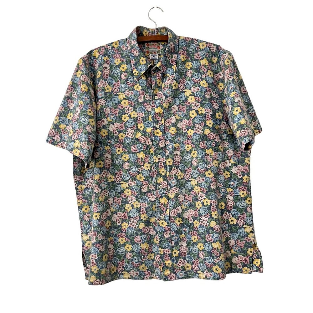 Reyn Spooner Floral Commemorative Classics Hawaiian Short Sleeve Button Shirt XL